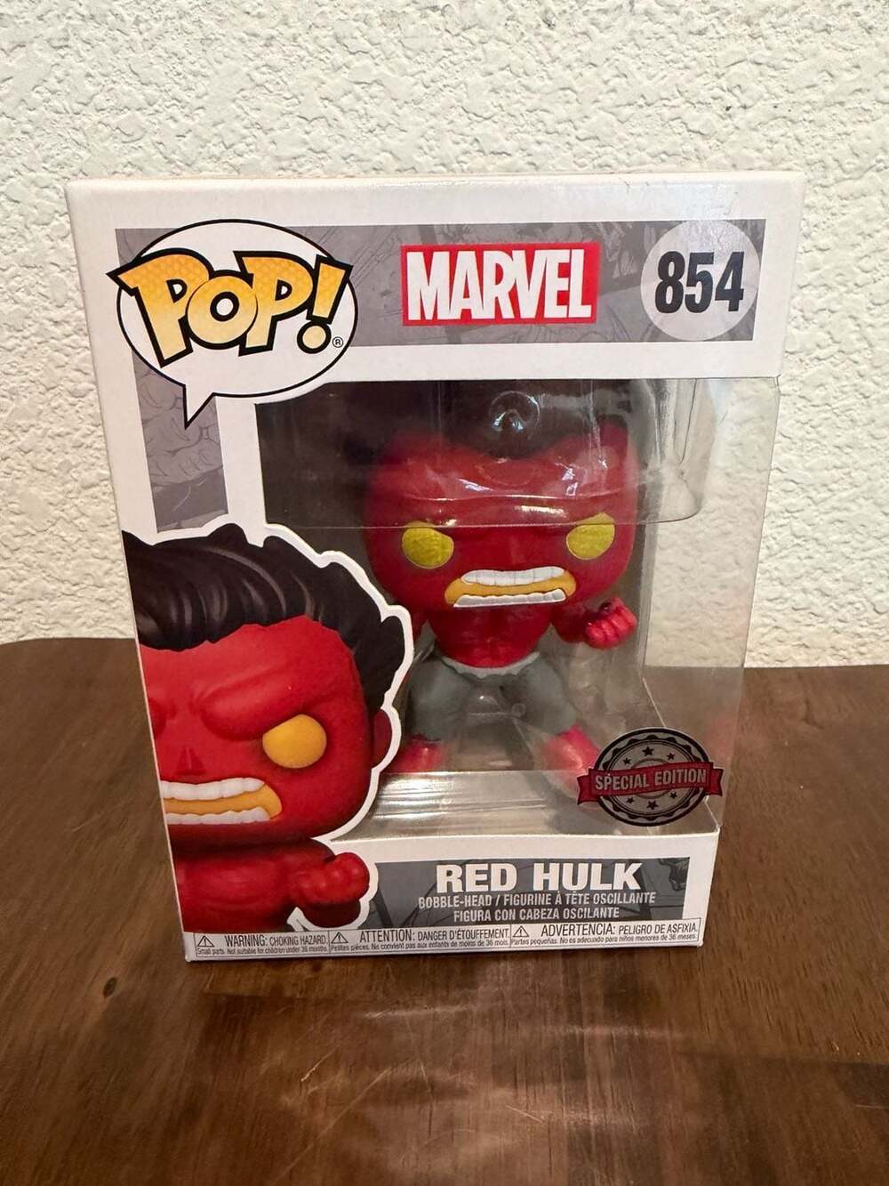 Funko Marvel Pop! Red Hulk Bobble-Head #854 Exclusive